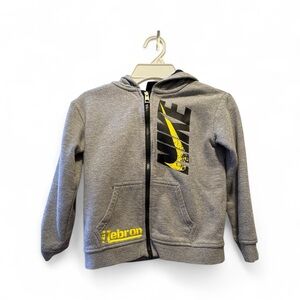 Nike LeBron Kids Gray and Yellow Hoodie size 4